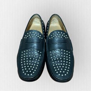 Shoe Republic LA Men's Dark Loafers with Studs
